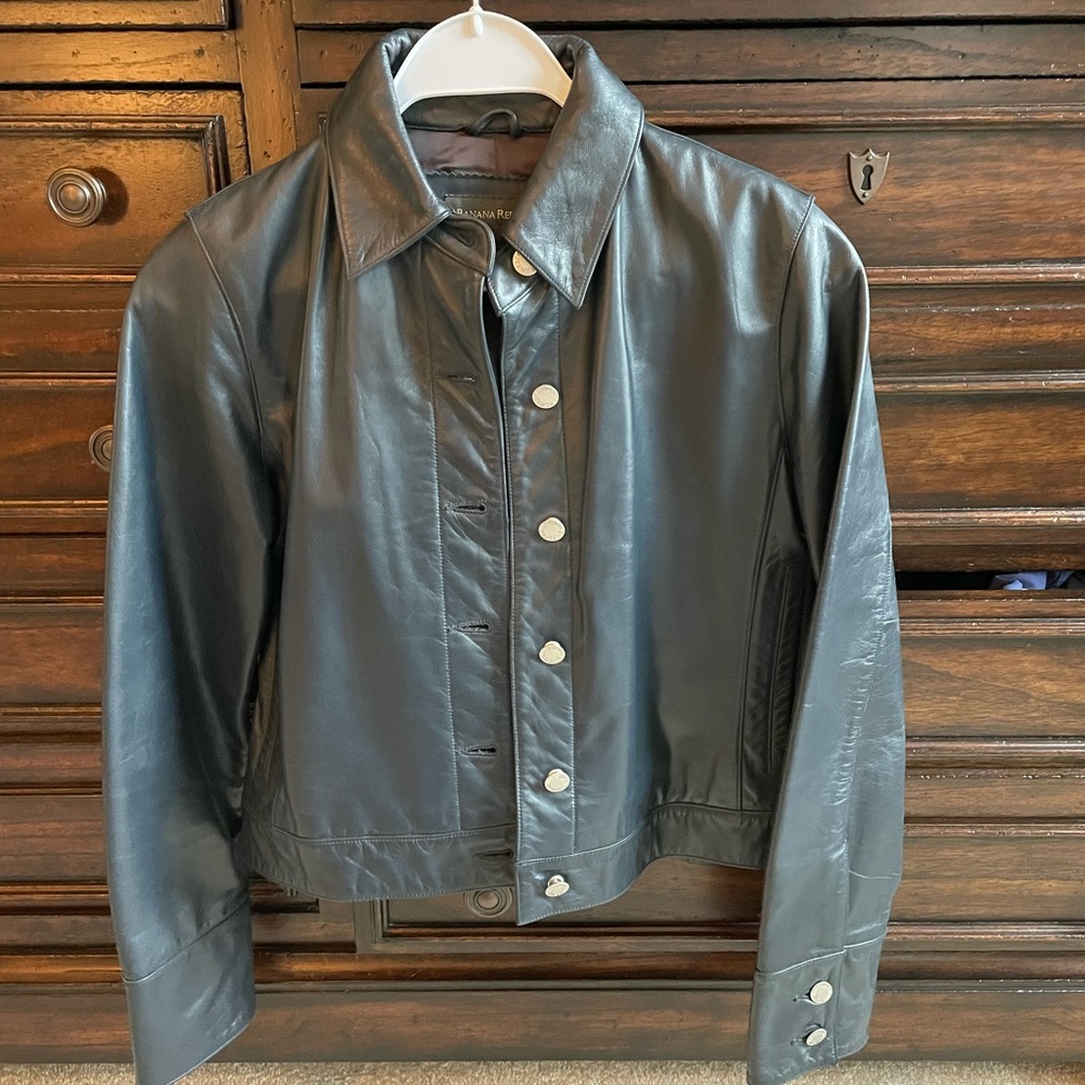 Banana Republic Black Leather Jacket